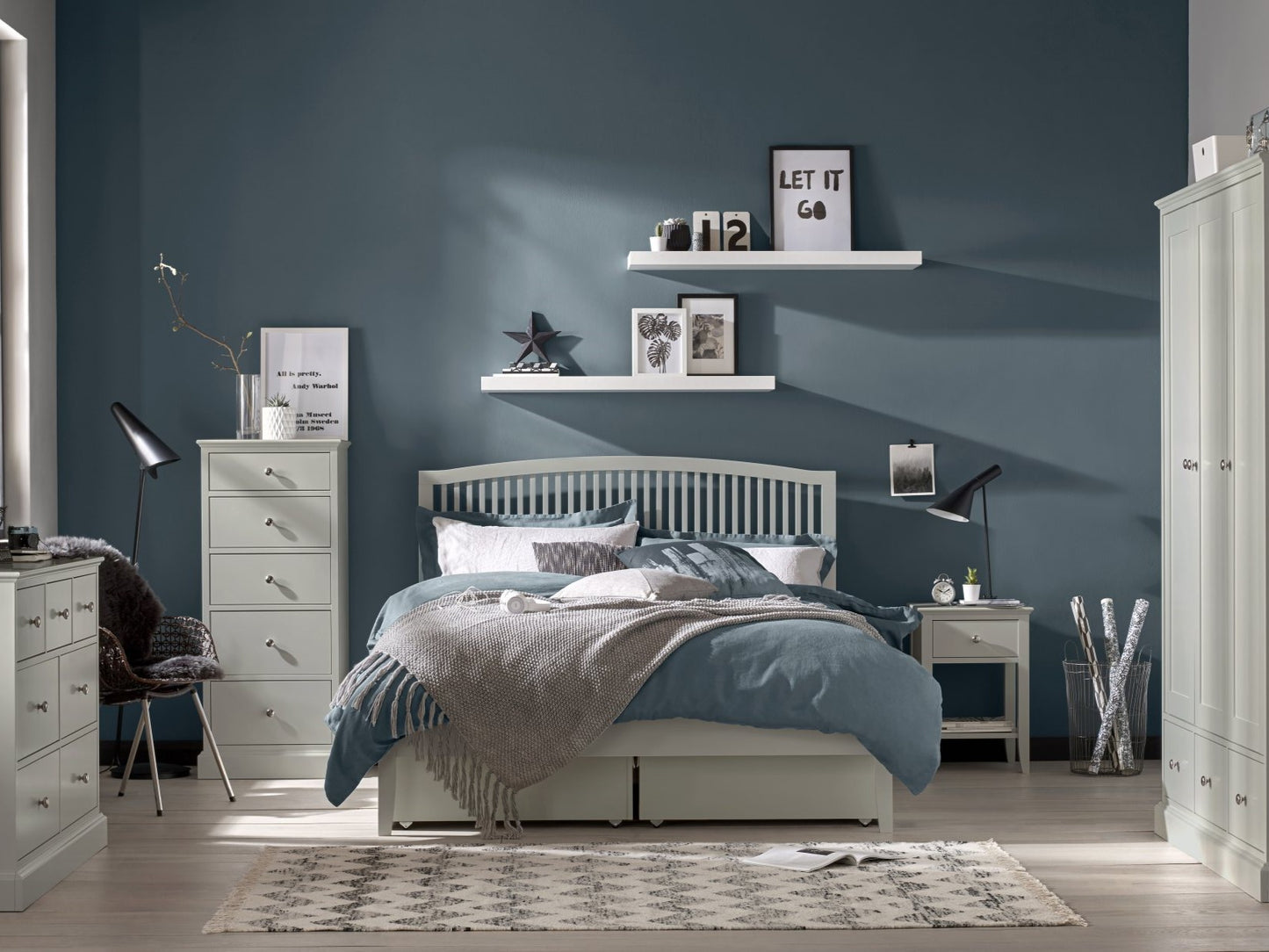 Bentley Ashby 1 Drawer Nightstand - Grey - Image 2