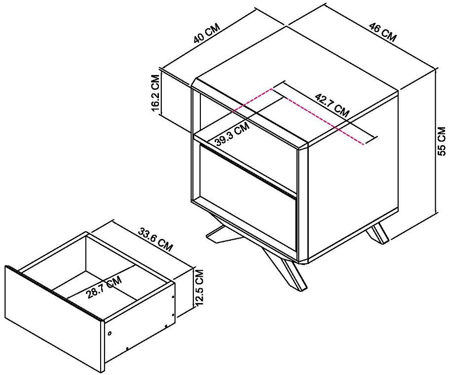 Bentley Brunel 1 Drawer Nightstand - Image 2