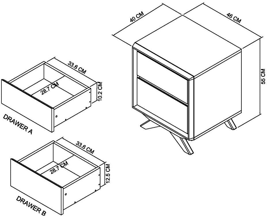 Bentley Brunel 2 Drawer Nightstand - Image 2