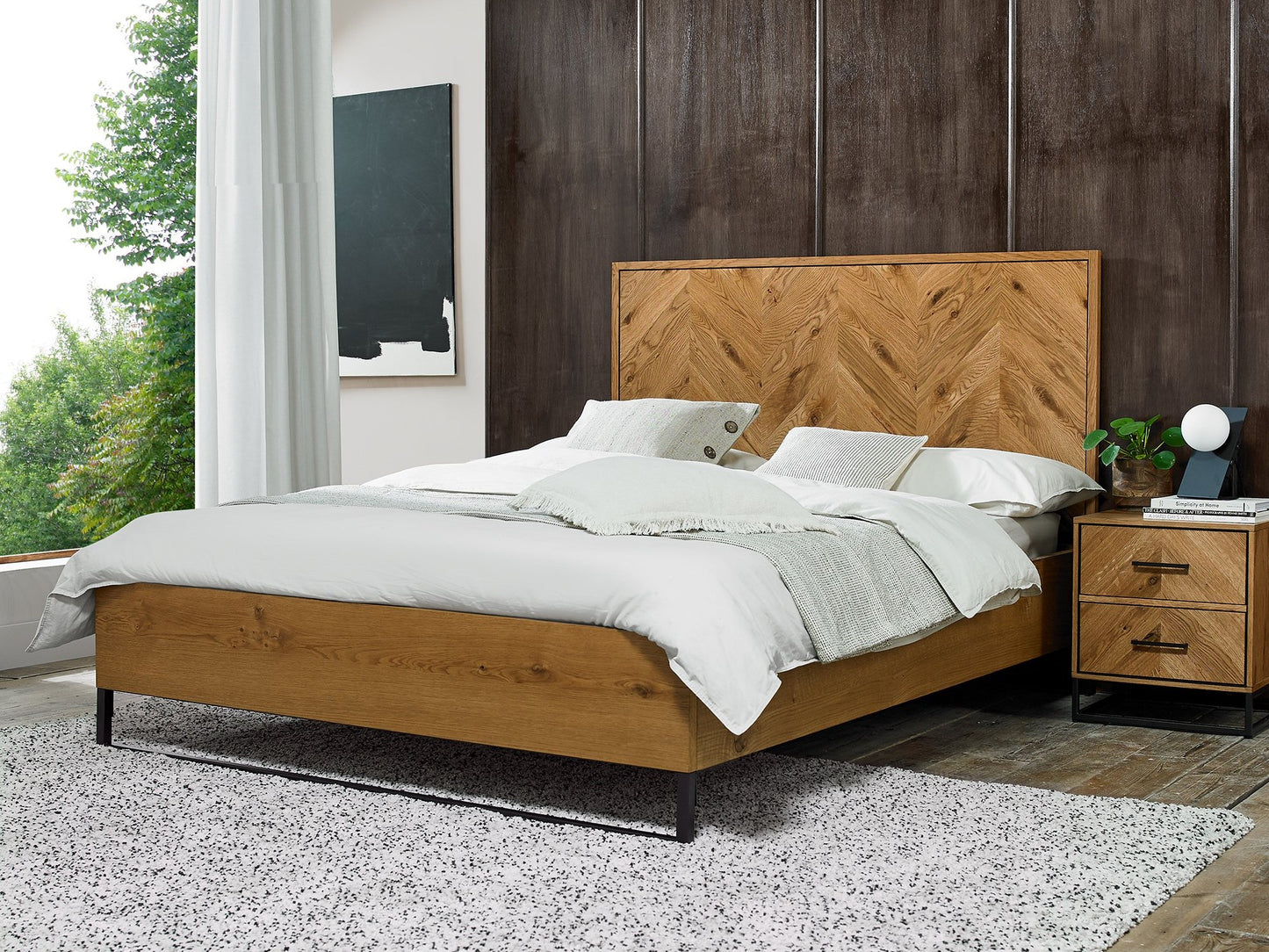 Bentley Riva Oak Bed Frame - Kingsize