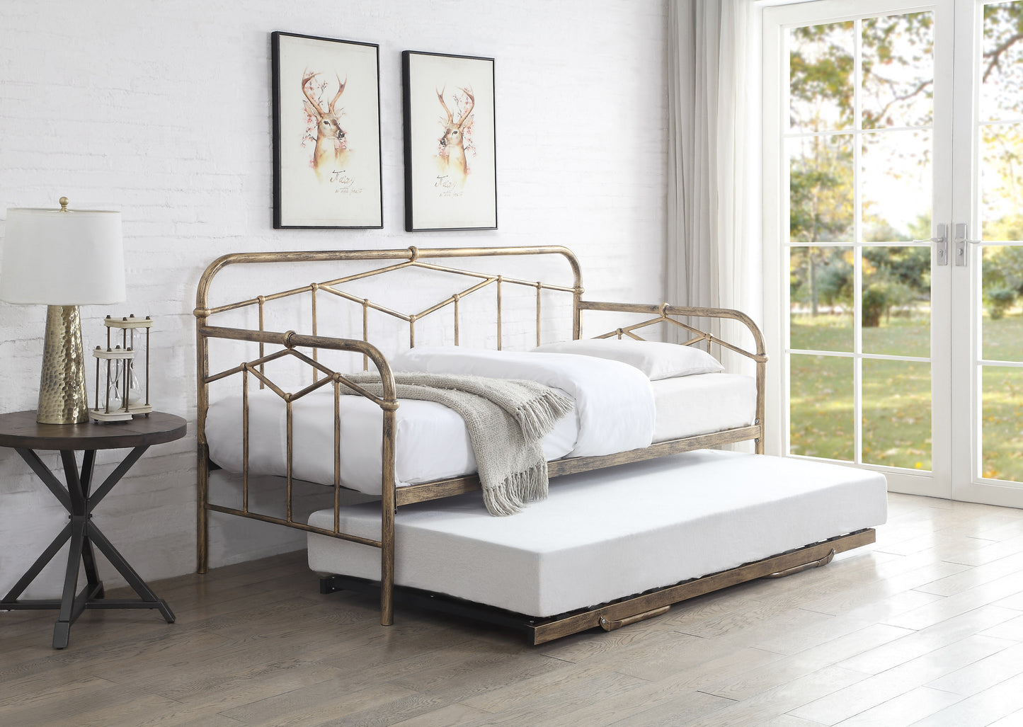 Adelaide Metal Day Bed - Antique Bronze