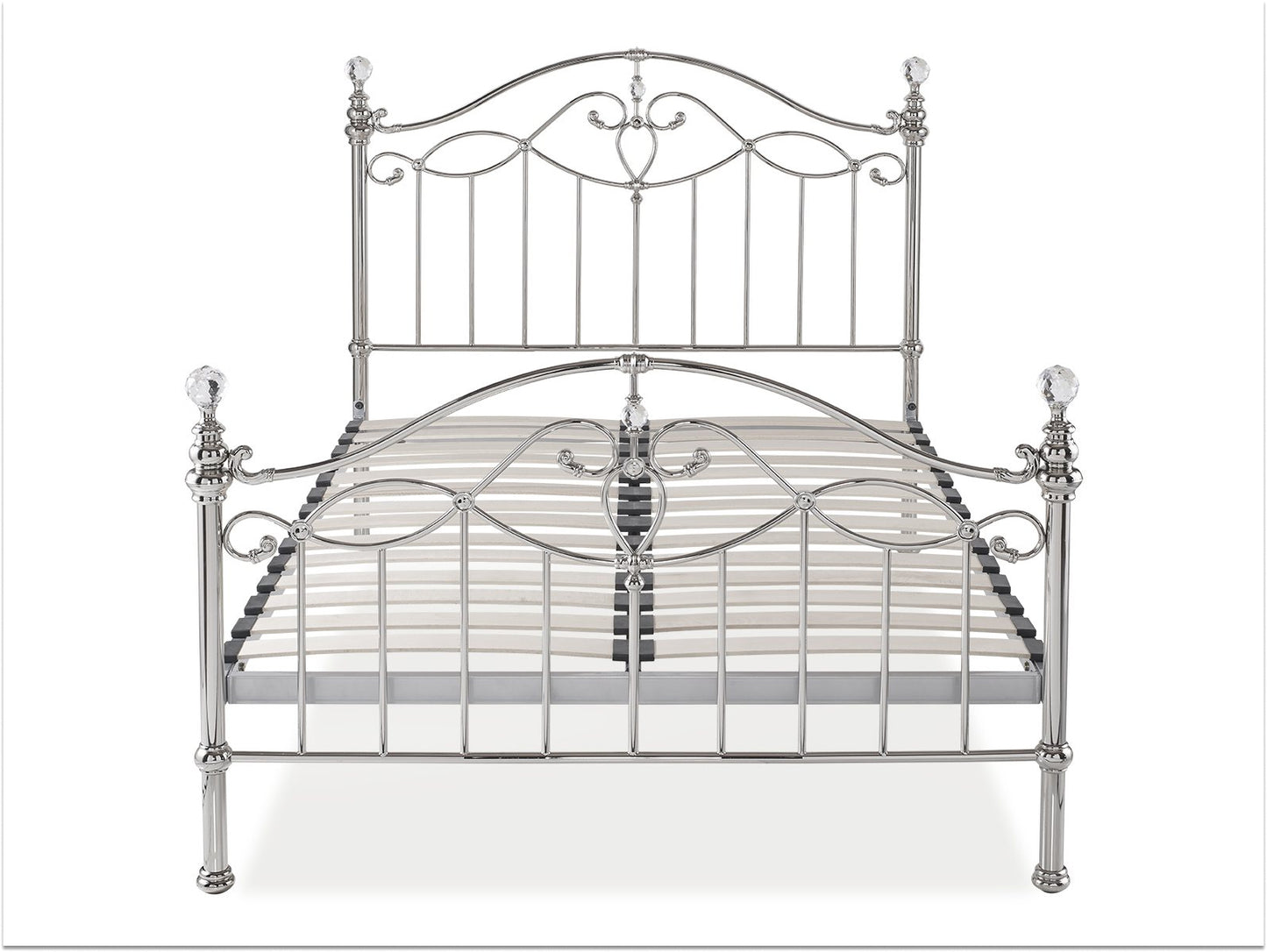Bentley Elena Shiny Nickel Bedstead - Double - Image 2