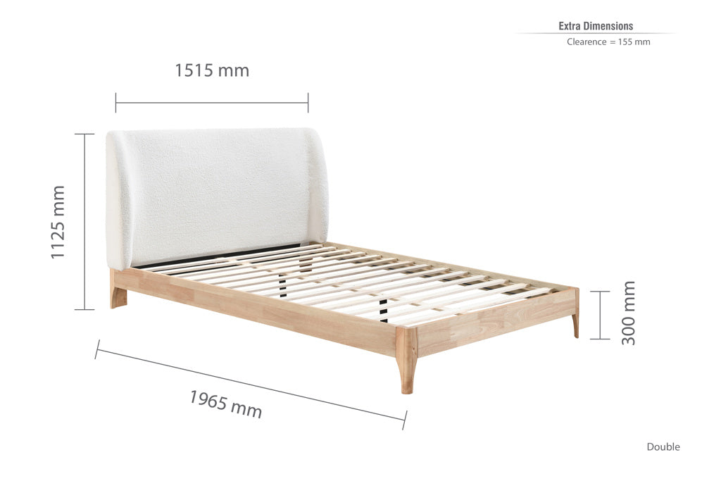 Birlea Halfden Wooden Bed Frame - Double - Image 4