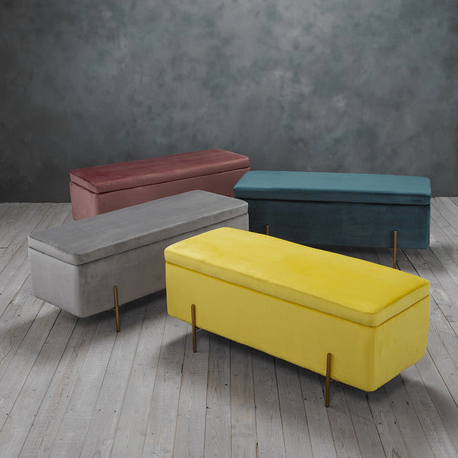 Luminosa Living Lawton Fabric Blanket Box - Mustard - Image 4