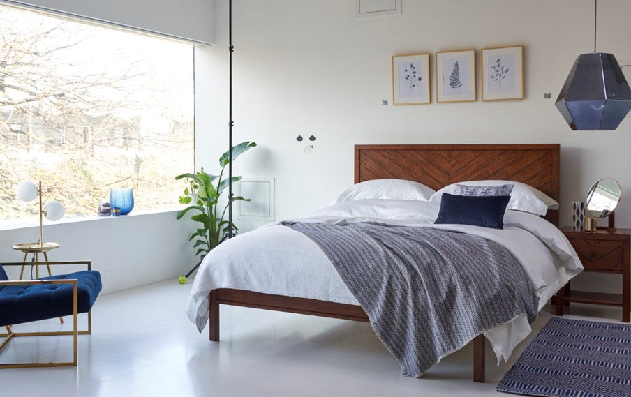 Maya Mahogany Wooden Bed Frame - Double - Image 2