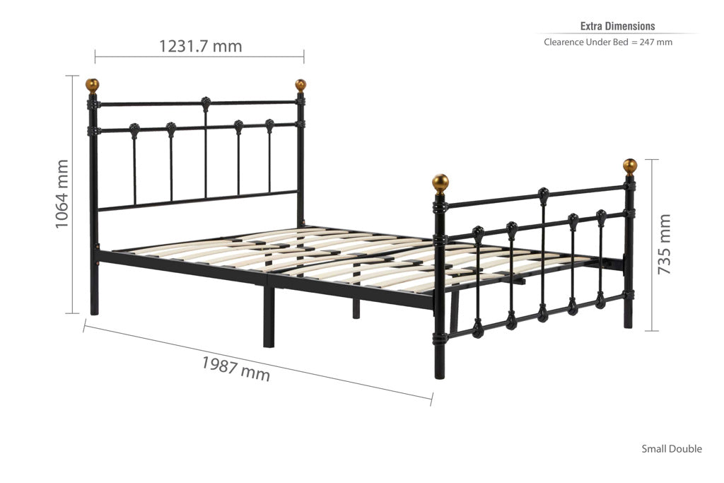 Birlea Atlas Bed Frame - Black - Image 2