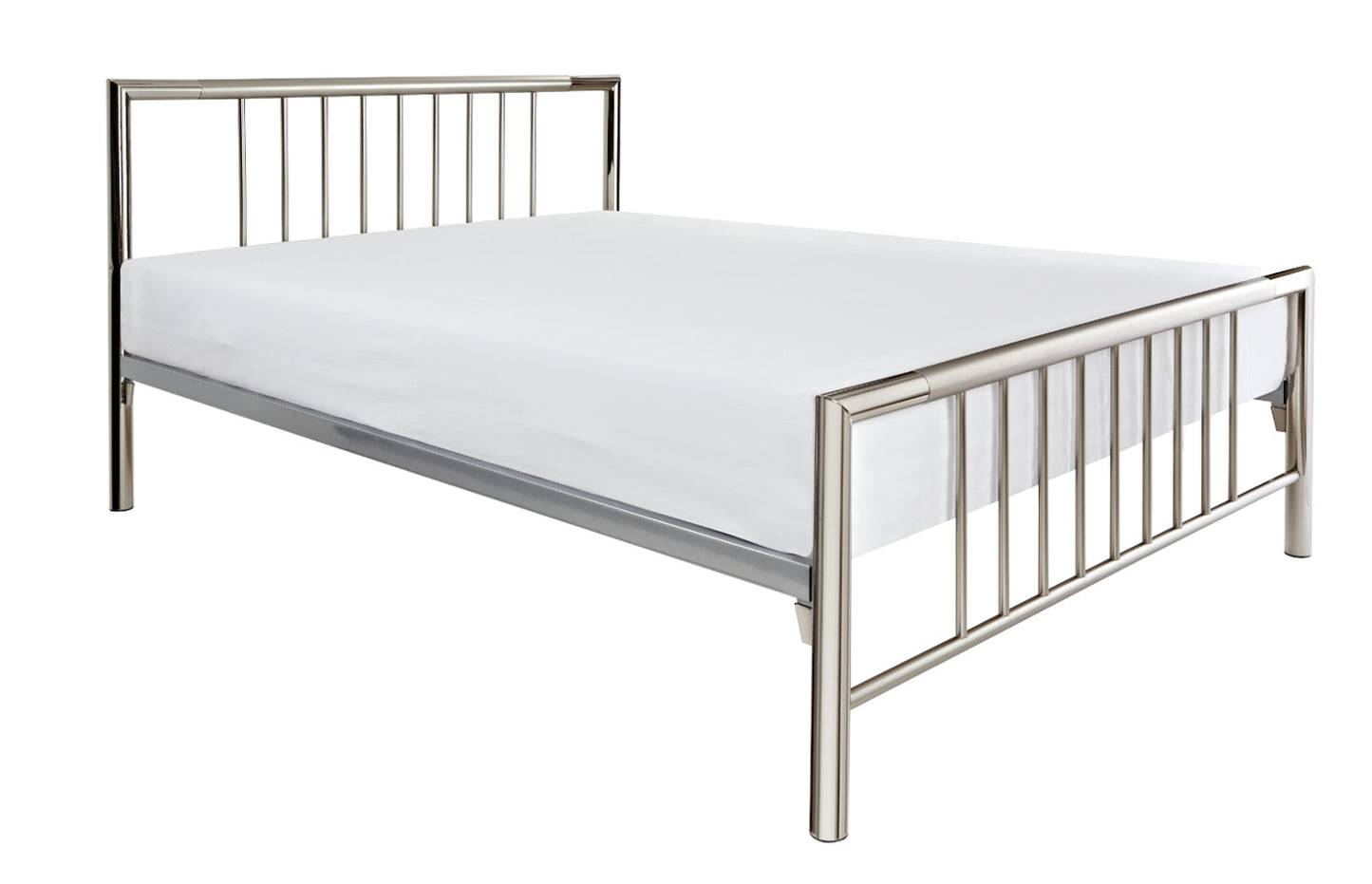 Concorde Chrome Metal Bed Frame - Double
