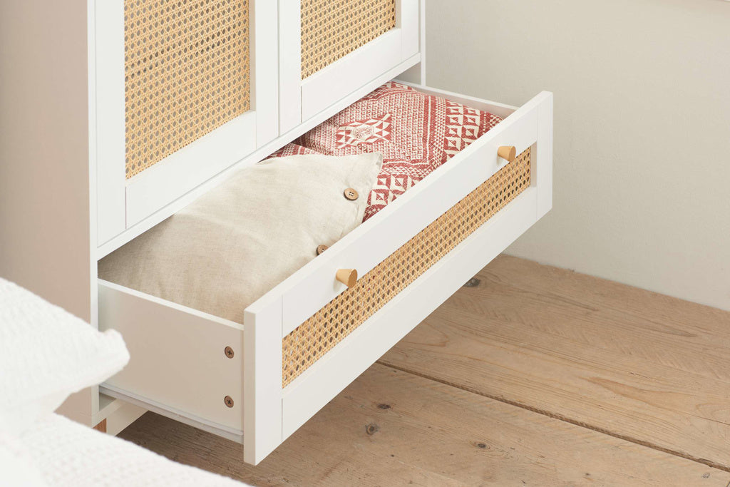 Birlea Croxley 2 Door 1 Drawer Robe - White - Image 2