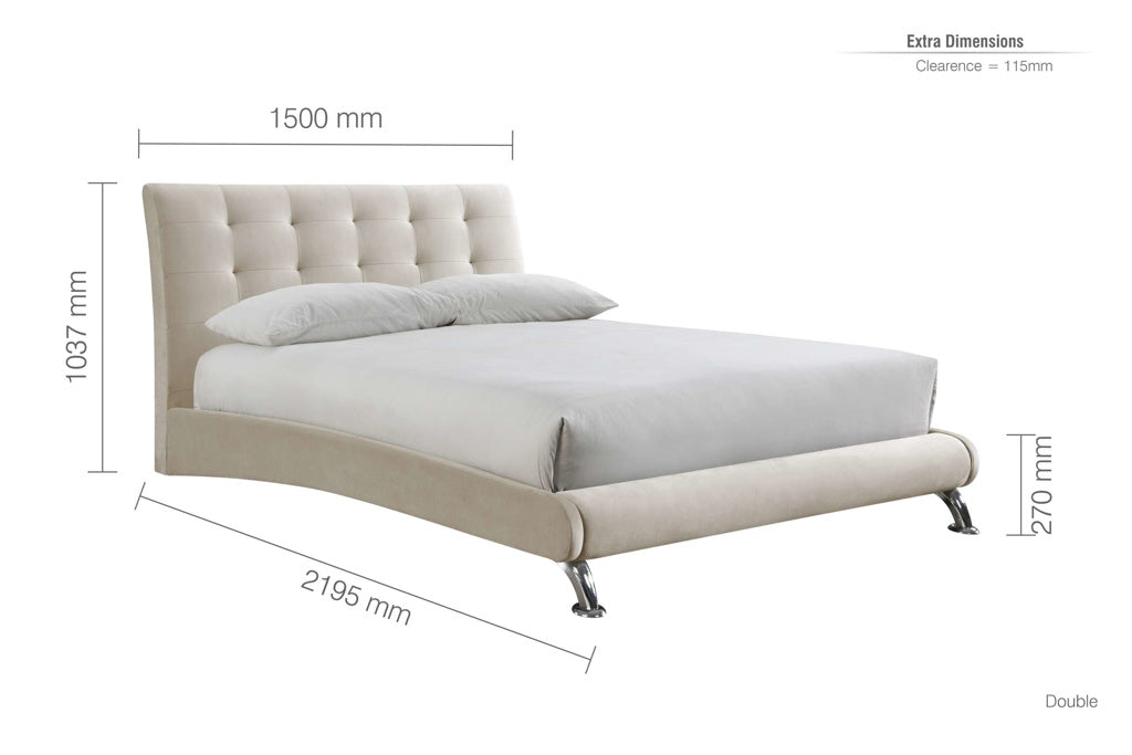 Birlea Hemlock Fabric Bed Frame - Double - Image 4