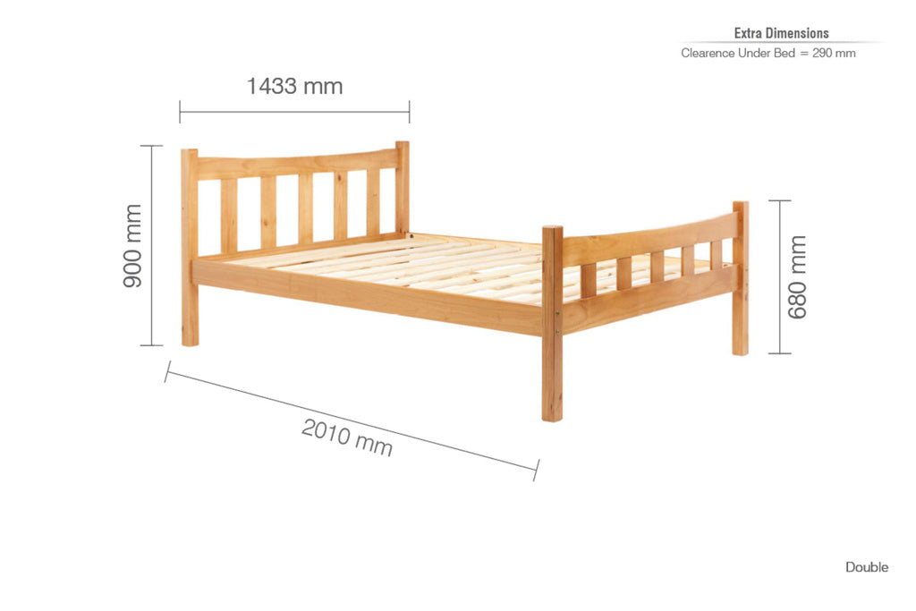 Birlea Miami Pine Wooden Bed Frame - Double - Image 4