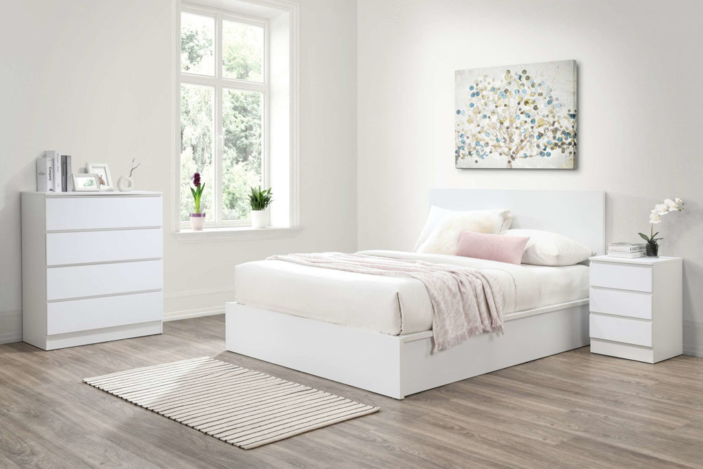 Birlea Oslo 3 Drawer Bedside - White - Image 2