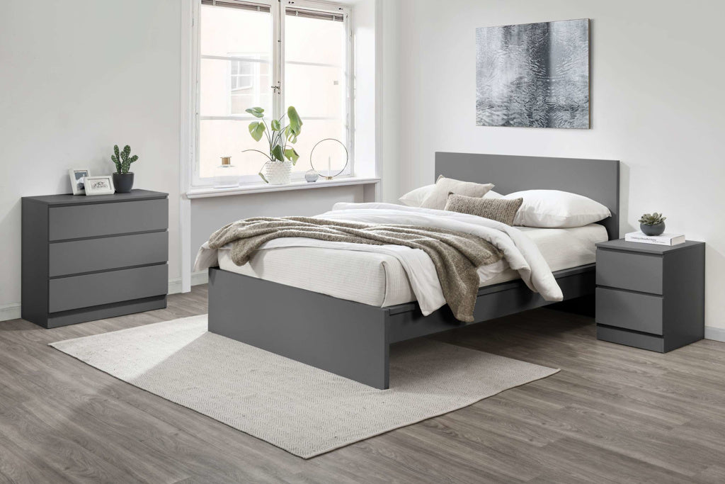 Birlea Oslo Wooden Bed Frame - Grey - Image 2