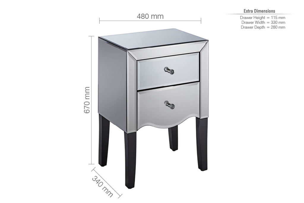 Birlea Palermo Bedside Table - Image 4