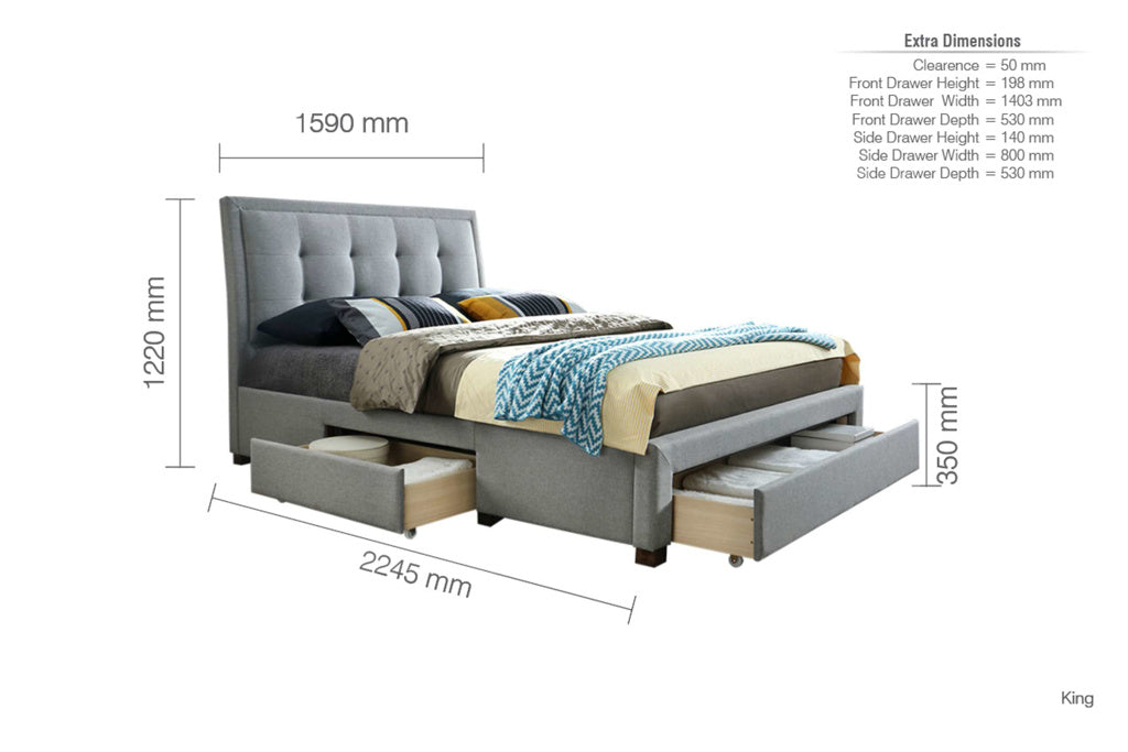 Birlea Shelby Bed Frame - Kingsize - Image 4
