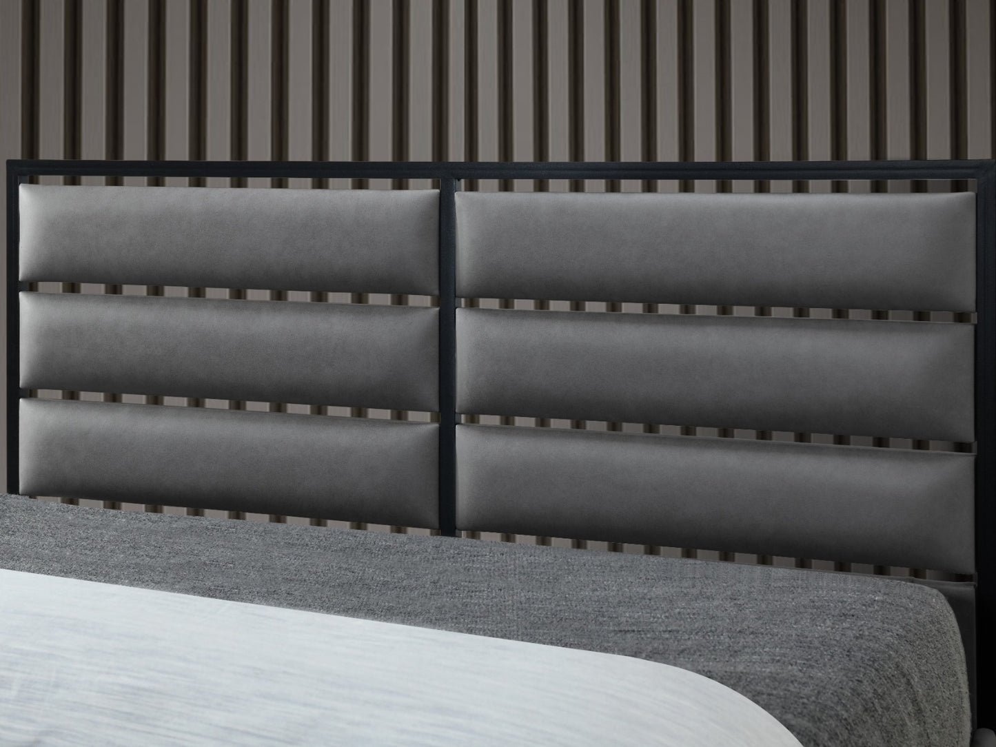 Venice Dark Grey Bed Frame - Double - Image 3