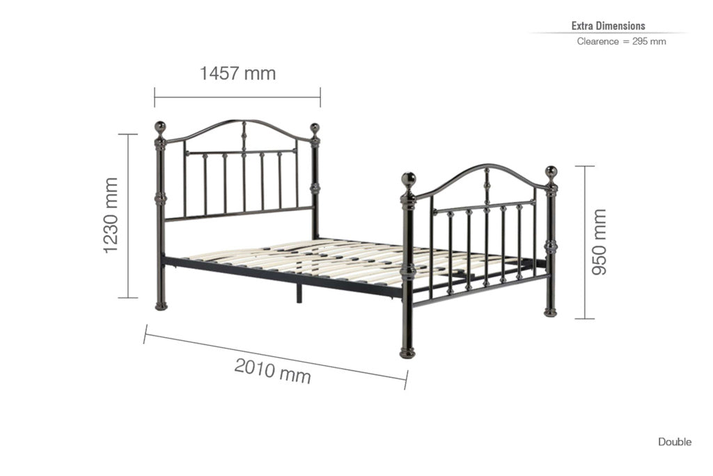 Birlea Victoria Nickel Metal Bed Frame - Double - Image 4